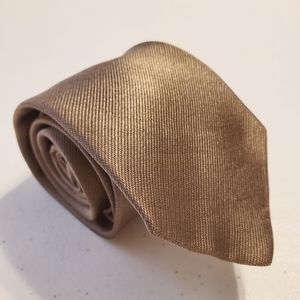 Duxbury Solid tan silk tie